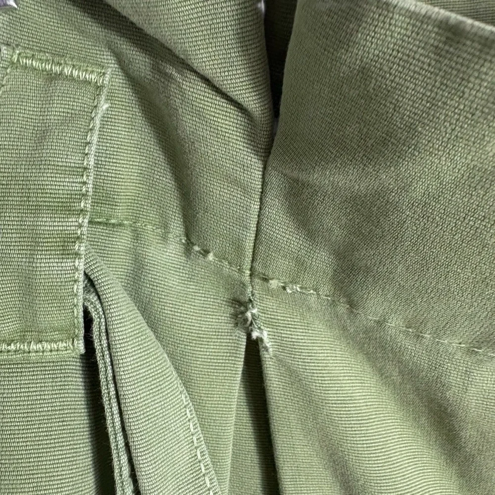 ZARA Paperbag High Waist Belted Cargo Pants in Army Green Size Large — WOW!!!